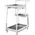Kurhah 3 Tier Drinks Trolley with Stemware Rails - Black, Steel