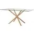 Kurhah Rectangular Dining Table - Rose Gold, Glass