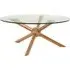 Kurhah Round Coffee Table - Rose Gold, Glass