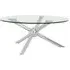 Kurhah Round Coffee Table - Silver, Glass