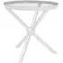 Kurhah Round Side Table - Silver, Glass