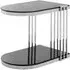 Kurhah U-Shaped Side Table - Black, Silver Steel