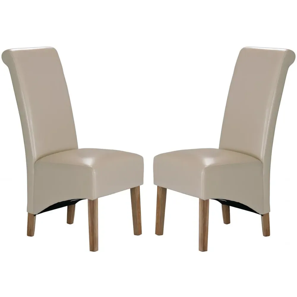 Kutztown Dining Chairs - Cream, Oak