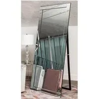 Kutztown Floor Standing Mirror with Black Stand