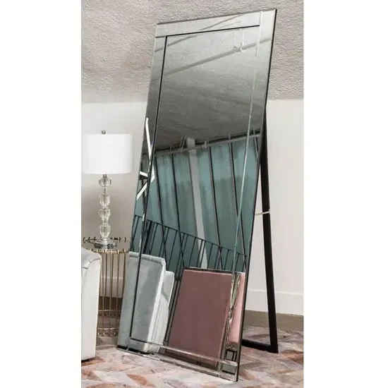 Kutztown Floor Standing Mirror with Black Stand