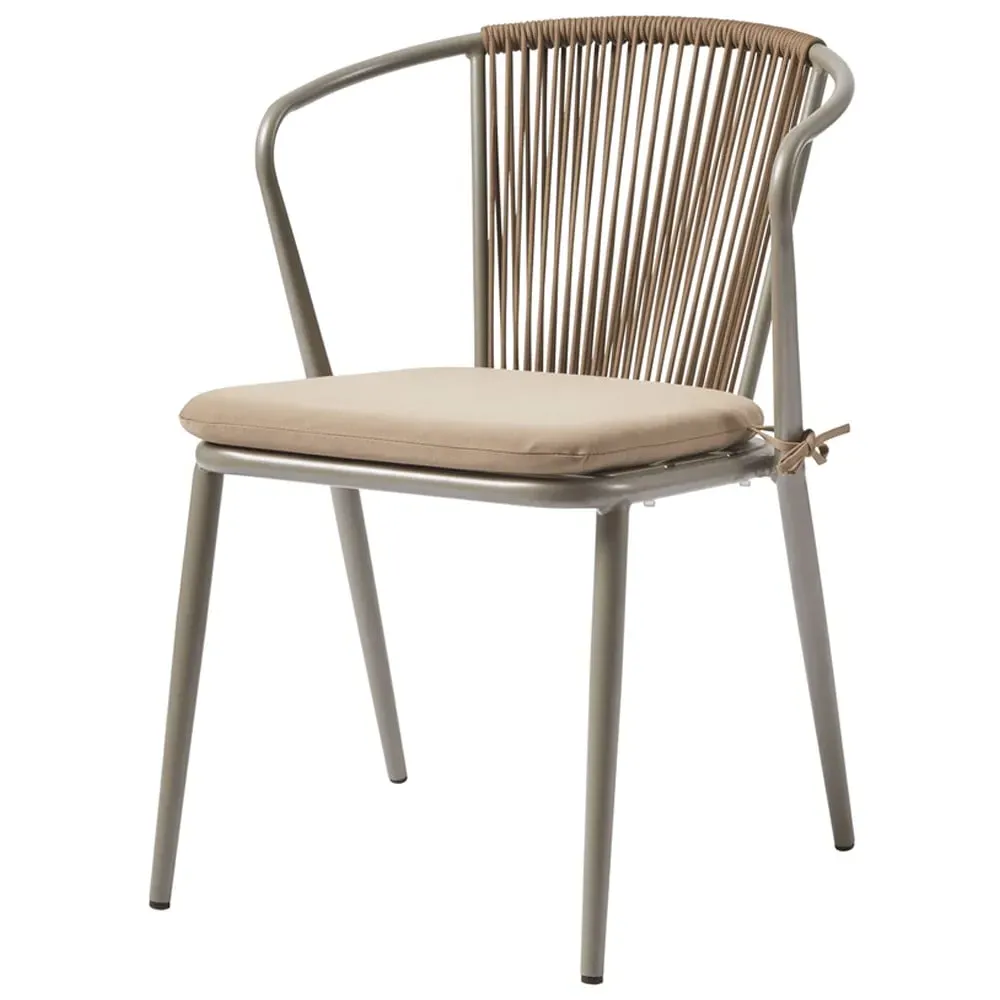 Kutztown Outdoor Armchair - Taupe, Aluminium