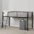 Kyoto Metal Mid Sleeper Bunk Bed - Black