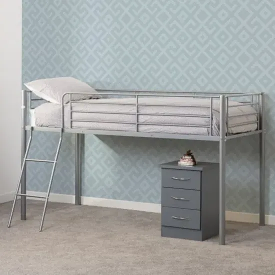 Kyoto Metal Mid Sleeper Bunk Bed - Silver