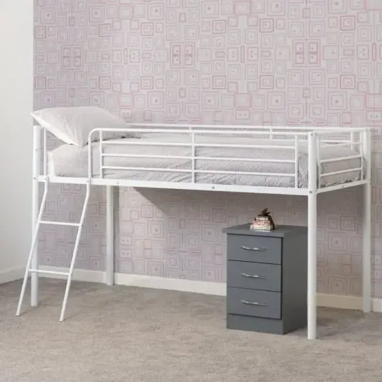 Kyoto Metal Mid Sleeper Bunk Bed - White