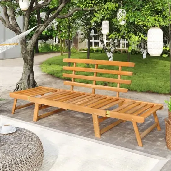 Kyra 2-in-1 Garden Bench - Natural, Acacia