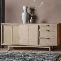 Kyron Wooden Sideboard with 2 Doors and 3 Drawers - Natural