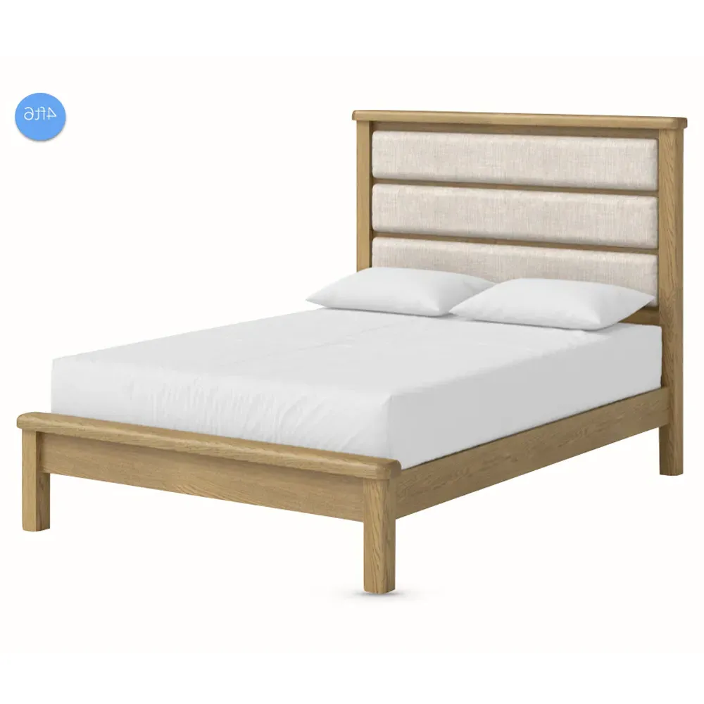 Kysen Double Bed Frame with Low Foot End - Oak, Wood product