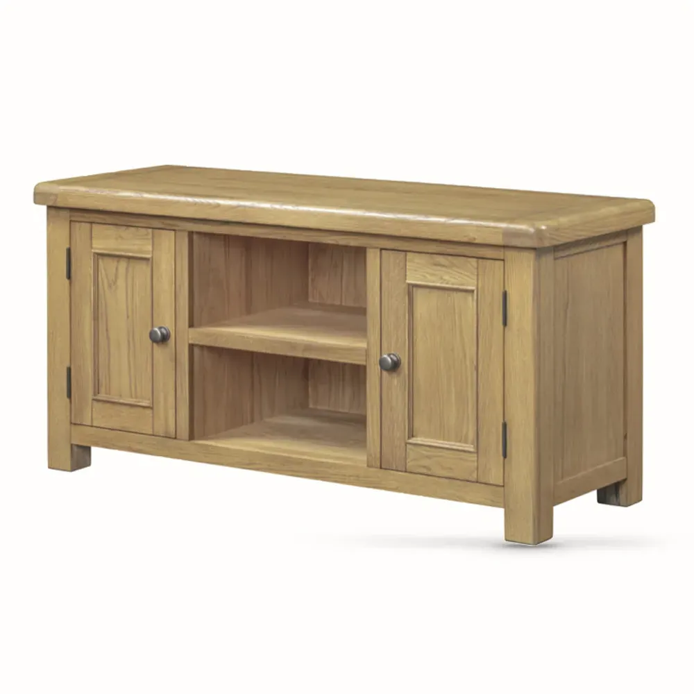 Kysen Small TV Stand with 2 Doors - Oak, Wood product