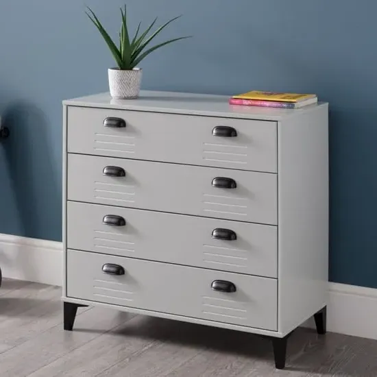 Laasya 4-Drawer Chest of Drawers - Grey, Pine image