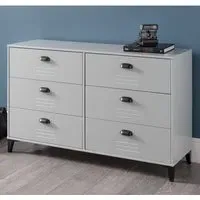 Laasya 6-Drawer Chest of Drawers - Grey, Pine