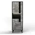 Laax Left-Hand Display Cabinet with LED - Black, MDF