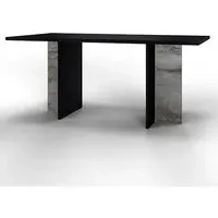 Laax Rectangular Dining Table - Black, MDF