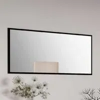 Laax Rectangular Wall Mirror - Black, MDF