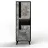 Laax Right-Hand Display Cabinet with LED - Black, MDF