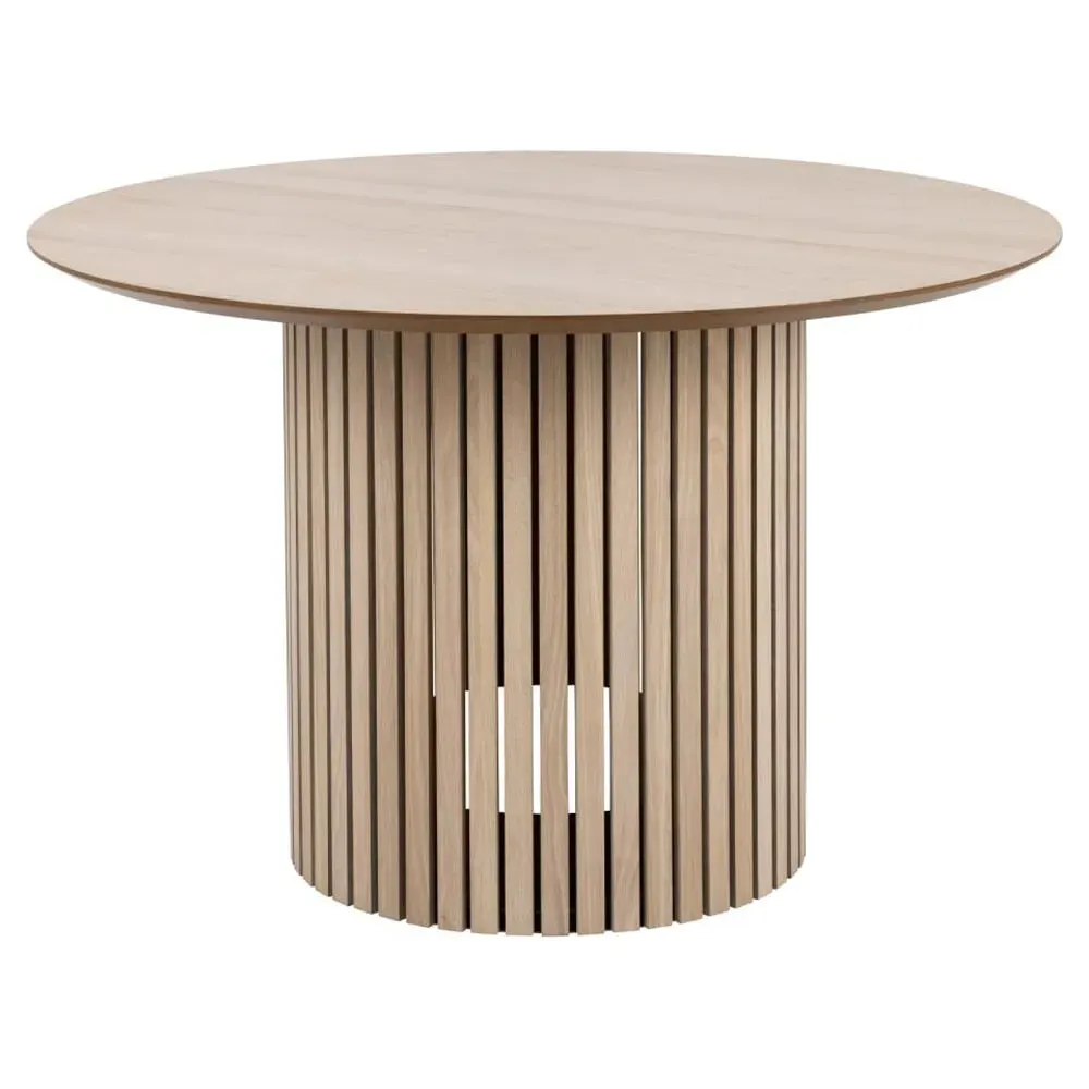Labasa Round Dining Table Extendable - White, Oak