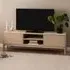 Labasa TV Stand with 2 Doors - White, Oak