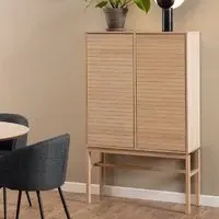 Lacey 2-Door Storage Cabinet - White, Oak