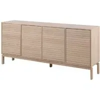 Lacey 4-Door Storage Cabinet - White, Oak