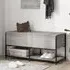Lacey Large Storage Bench with Shoe Shelf - Grey