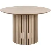 Lacey Round Dining Table - White, Oak