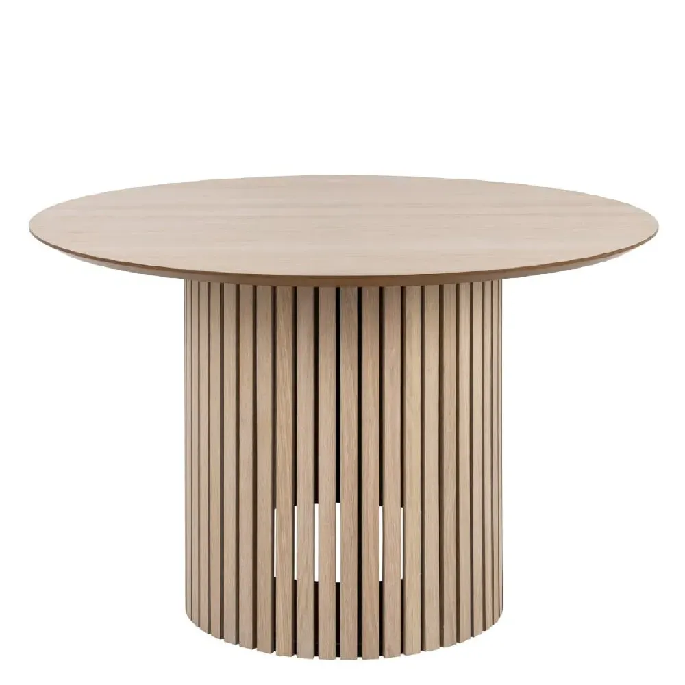 Lacey Round Dining Table - White, Oak