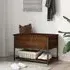 Lacey Small Storage Bench with Shoe Shelf - Brown Oak