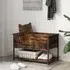 Lacey Small Storage Bench with Shoe Shelf - Smoked Oak