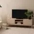 Lacey TV Stand with 2 Doors - White, Oak