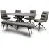 Lacole Dining Table with 4 Nobo Chairs and Bench - Sintered Stone