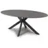 Lacole Oval Dining Table - Grey, Sintered Stone