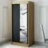 Laconia 2-Door Mirrored Wardrobe - Black, Oak