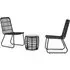 Laconia 3 Piece Bistro Set - Black, Glass