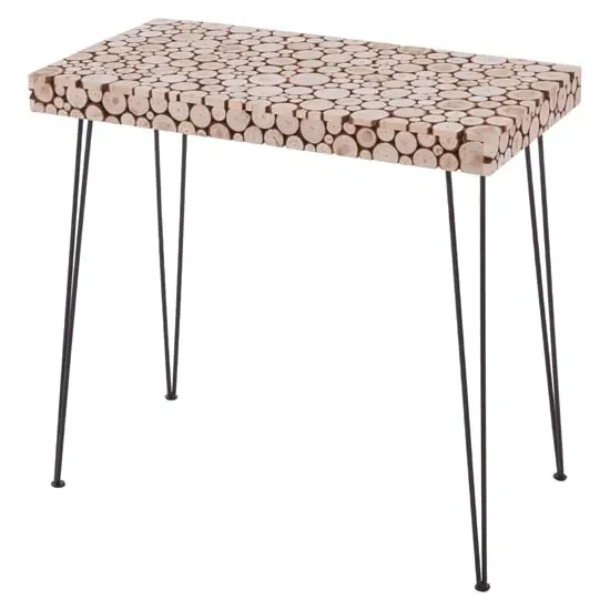 Laconia Console Table with Hairpin Legs - Natural, Wood