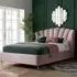 Laconia King Size Ottoman Bed with Storage - Pink, Fabric