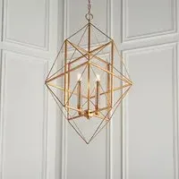 Laconia Metal Pendant Ceiling Light - Antique Gold Silver