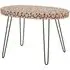 Laconia Oval Side Table with Hairpin Legs - Natural, Fir Wood