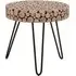 Laconia Round Side Table with Hairpin Legs - Natural, Fir Wood