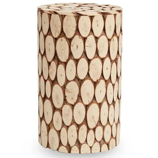 Laconia Round Stool - Natural, Wood
