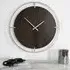 Laconia Round Wall Clock - Silver, Wood