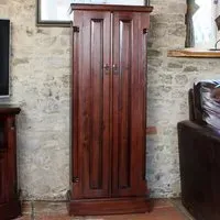 Laconia Wooden CD DVD Storage Cupboard with 2 Doors - Mahogany