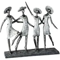 Ladies Poly Design Sculpture - Antique Anthracite, Silver