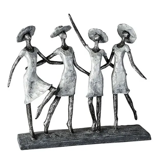 Ladies Poly Design Sculpture - Antique Anthracite, Silver image