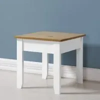 Ladkro Square Lamp Table - White, Pine and MDF alternate view