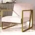 Ladson Bedroom Chair with Gold Frame - Pink, Velvet
