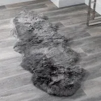 Ladson Double Sheepskin Rug - Grey